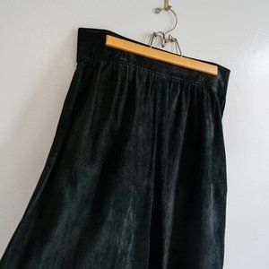 90's Vintage Full Suede Skirt Genuine Soft Leather, Real Leather